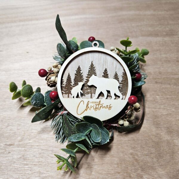 leseni božični okraski